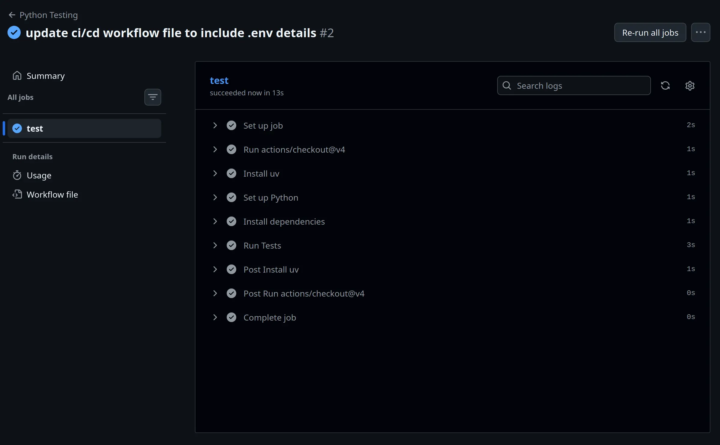 GitHub Actions Success