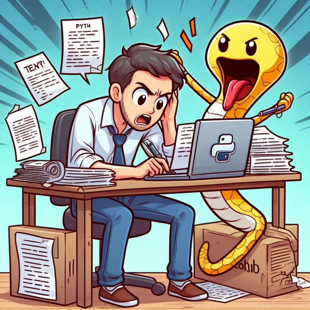 Python coder writing Linkedin post